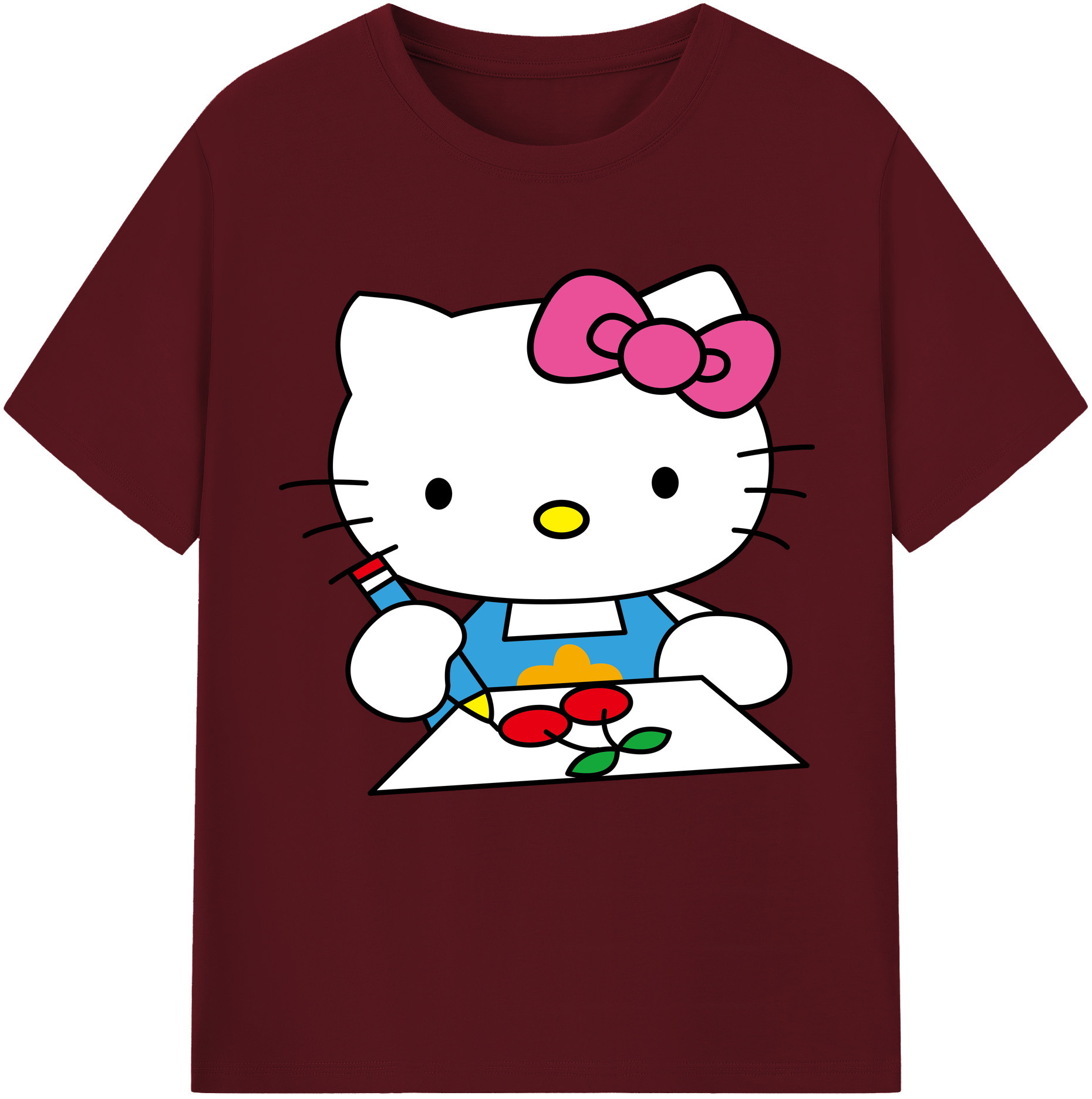 （画像用） Hello Kitty ハローキティ 綿100％半袖Tシャツ（フロントプリント）